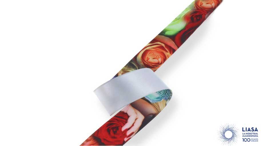  One side sublimated polyester satin ribbon 