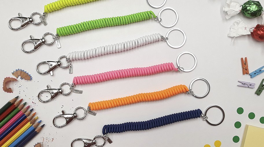  Spiral elastic cord for key ring (LIAFLEX) 