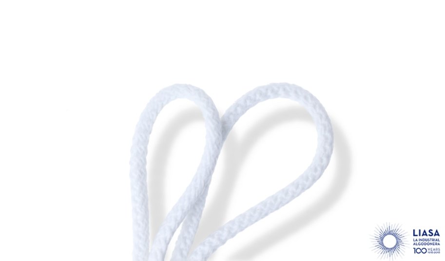 Round polypropylene knitted rope with microfiber inside