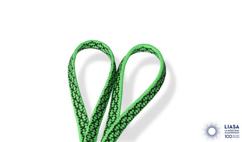 Flat classic braided polyester cords with silicone personalization