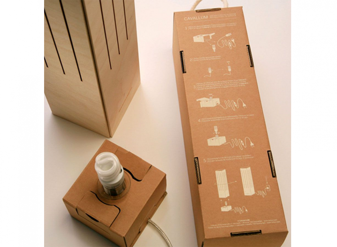 Wine box convertible into a lamp by Cavallum